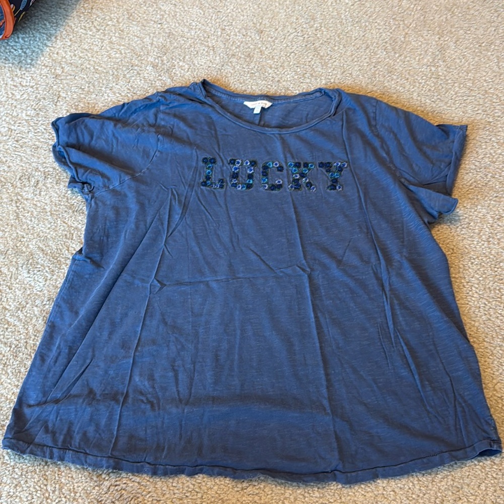 Lucky Brand Floral Logo Shirt